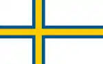 Nieamptelike vlag van Norrland, die noordelikste landsdeel van Swede