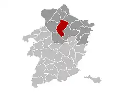 Ligging van Peer in die provinsie Limburg