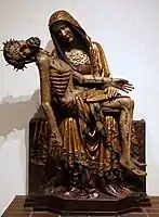 Late Gothic Pietà van Lubiąż in Laer Silesië, Pole, nou in die Nasionatle museum in Warskou