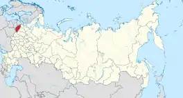 Ligging van Pskof-oblast in Rusland