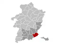 Ligging van Riemst in die provinsie Limburg