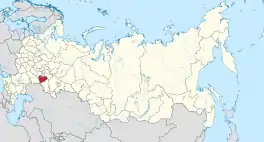 Ligging van die Samara-oblast in Rusland