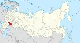 Die ligging van Saratof-oblast in Rusland.