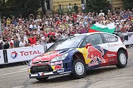 Loeb in Sofia voor die 2010 Rally Bulgaria