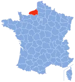 Ligging van Seine-Maritime in Frankryk