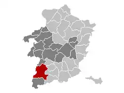 Ligging van Sint-Truiden in die provinsie Limburg