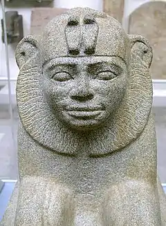 ’n Sfinks van Taharqa, uit Kawa in Soedan.