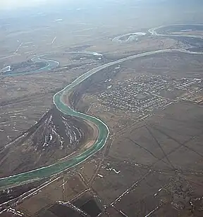 Die Oeralrivier tussen Oeral en Atyrau