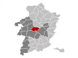 Ligging van Zonhoven in die provinsie Limburg