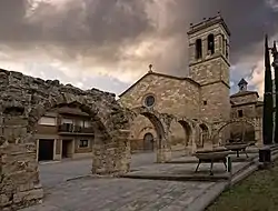 A plaza d'a ilesia d'Anglesola