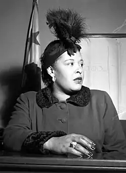 A cantaire y compositora estausunidense Billie Holiday, en una imachen de 1949.