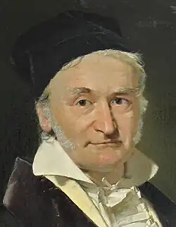 Retrato de Carl Friedrich Gauss por o pintor Christian Albrecht Jensen.