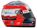 Casco de Robert Kubica en BMW (temporata 2008)