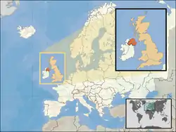 Situación de Irlanda d'o Norte