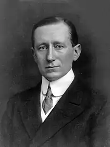 O fisico, inventor y empresario italiano Guglielmo Marconi, en una imachen de 1908.