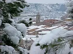 Anvista d'El Soleràs en ibierno