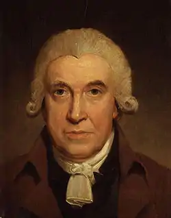 James Watt en un cuadro de Henry Howard.