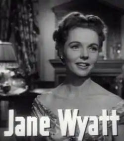 L'actriz estausunidense Jane Wyatt, en una escena d'a cinta Gentleman's Agreement (1947).