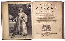 Retrato de Jean de Thévenot en a suya obra Relation d'un voyage fait au levant.