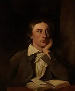 John Keats en un cuadro de Williams Hilton