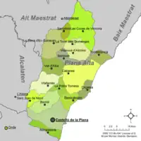 Mapa de la Plana Alta