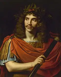 Molière en un cuadro de 1658 obra de Nicolas Mignard.