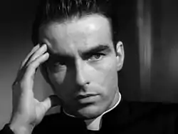 Montgomery Clift en 1953 en una escena d'a cinta I Confess.