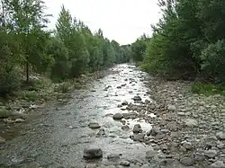 Lo cauz de lo Cidacos en lo termin d'Arnedo.