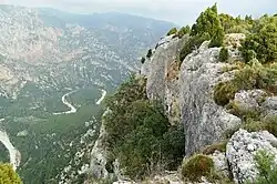 Envista de lo río Seco dende la loma de Benafigos.