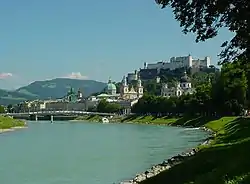 Salzach en pasando por Salzburgo