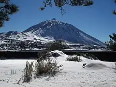 Parque Nacional d'o Teide en ibierno.