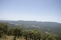 Anvista d'o termin municipal de Santa Cristina d'Aro dende Romanyà de la Selva