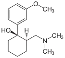 Chemical structure of Tramadol.