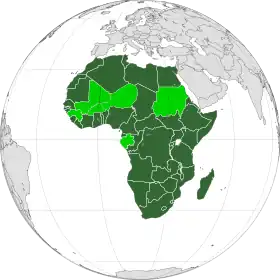 Map of African Union