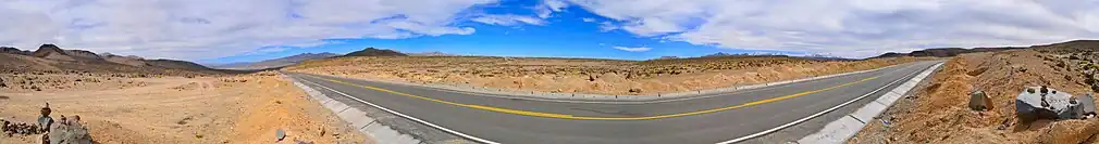 Panorama of Peruvian Altiplano.