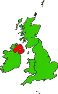 Location of Northern Ireland (red)