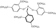 مثالث(4،2-ثنائي رابعي بوتيل فينيل) الفوسفيت Tris(2,4-di-tert-butylphenyl)phosphite من مثبتات البوليميرات المستخدمة.