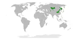 Range of the section Caragana