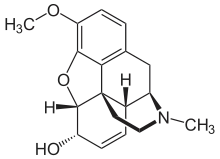 Chemical structure of Codeine.