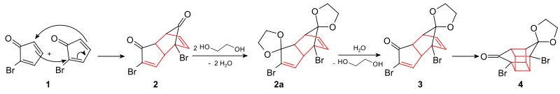 Cubansynthese bis Zwischenprodukt 4