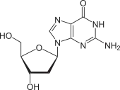 Skeletal formula of deoxyadenosine