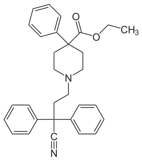 Chemical structure of Diphenoxylate.