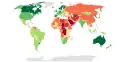 خريطة مؤشر الديمقراطية في عام 2017 وفقًا لوحدة الاستخبارات الاقتصادية