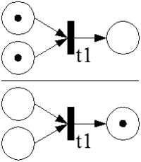 عملية and بشبكات بتري.