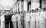 President of Brazil Getúlio Vargas meeting the Argentine players, January 1939