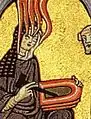 Hildegard of Bingenتلقي الوحي الإلهي.