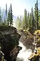 Erosion in Canyon below Athabasca Falls