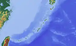 تسونامي ياياما الكبير في 1771 على خريطة Ryukyu Islands