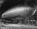 Magirus ladder on floor at front of USS Macon