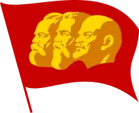 Marx, Engels and Lenin, the founders of Marxism-Leninism.